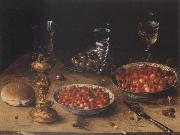 Osias Beert Museum national style life with cherries and strawberries in Chinese china shot els oil painting on canvas